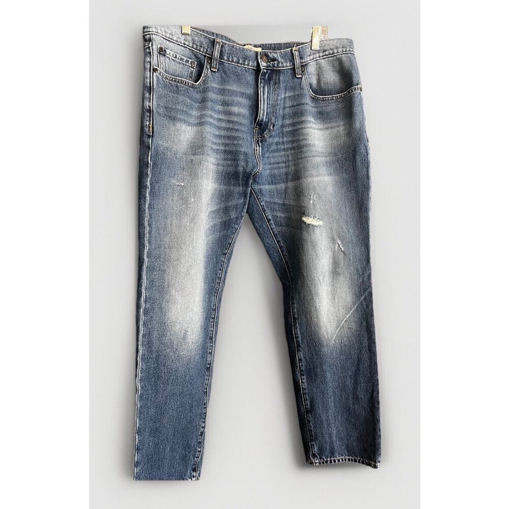 Good Threads Mens 36x29 Jeans Straight Leg Distressed Denim